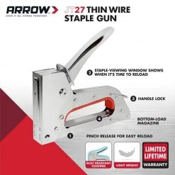 Arrow JT27 Economy Light Duty Staple Gun -Hand Tools Sales Store arrow staple guns jt27 c3 1000
