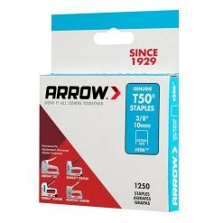 Arrow T50 Type 3/8 in. Leg x 3/8 in. Crown Galvanized Steel Staples (1,250-Pack) -Hand Tools Sales Store arrow staples 506 44 1000