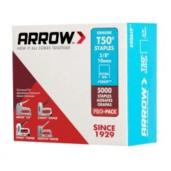 Arrow T50 3/8 in. Leg x 3/8 in. Crown Galvanized Steel Staples (5,000-Pack) 15 Arrow T50 3/8 in. Leg x 3/8 in. Crown Galvanized Steel Staples (5,000-Pack) -Hand Tools Sales Store arrow staples 506ip 44 1000