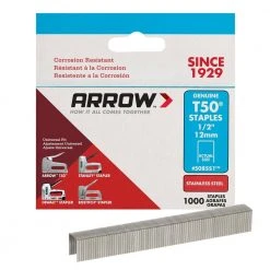 Arrow T50 1/2 in. Stainless-Steel Staples (1,000-Pack) -Hand Tools Sales Store arrow staples 508ss1 c3 1000