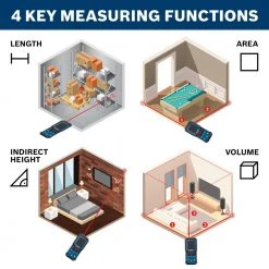 Bosch BLAZE 165 ft. Laser Distance Tape Measuring Tool with Color Screen and Measurement Rounding Functionality -Hand Tools Sales Store bosch laser distance measurer glm165 22 66 1000