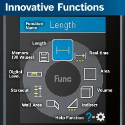 Bosch BLAZE 165 ft. Green Laser Distance Tape Measuring Tool with Bluetooth, Haptic Feedback, and Measurement Rounding -Hand Tools Sales Store bosch laser distance measurer glm165 27cg 77 1000