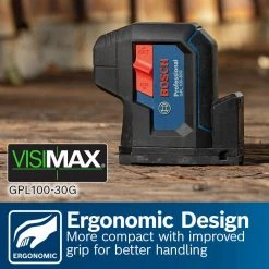 Bosch 125 ft. Green 3-Point Self-Leveling Laser with VisiMax Technology, Integrated MultiPurpose Mount, and Hard Carrying Case -Hand Tools Sales Store bosch laser level gpl100 30g 44 1000