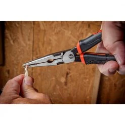 Crescent 8 in. Z2 Dual Material High Leverage Long Nose Pliers 12 Crescent 8 in. Z2 Dual Material High Leverage Long Nose Pliers -Hand Tools Sales Store crescent all trades needle nose pliers z6548cg 06 fa 1000