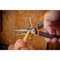 Crescent 8 in. Z2 Dual Material High Leverage Long Nose Pliers 19 Crescent 8 in. Z2 Dual Material High Leverage Long Nose Pliers -Hand Tools Sales Store crescent all trades needle nose pliers z6548cg fa 1000