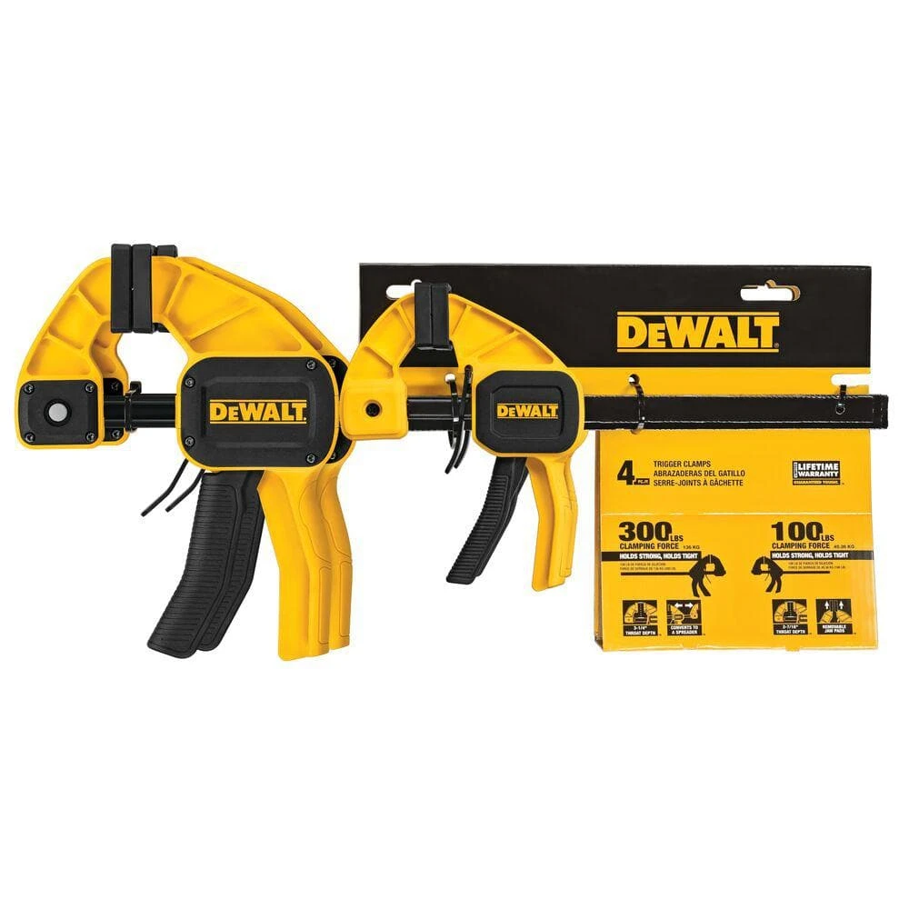 DEWALT Medium and Large Trigger Clamp (4-Pack) 3 DEWALT Medium and Large Trigger Clamp (4-Pack) - Image 3