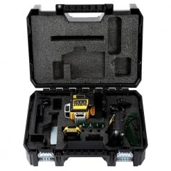 DEWALT 12-Volt MAX Lithium-Ion 100 ft. Green Self-Leveling 3-Beam 360 Degree Laser Level with 2.0Ah Battery, Charger & Case -Hand Tools Sales Store dewalt laser level dw089lg a0 1000