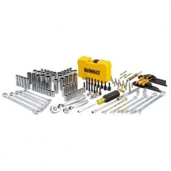DEWALT 1/4 in. x 3/8 in. Drive Polished Chrome Mechanics Tool Set (142-Piece) -Hand Tools Sales Store dewalt mechanics tool sets dwmt73802 77 1000