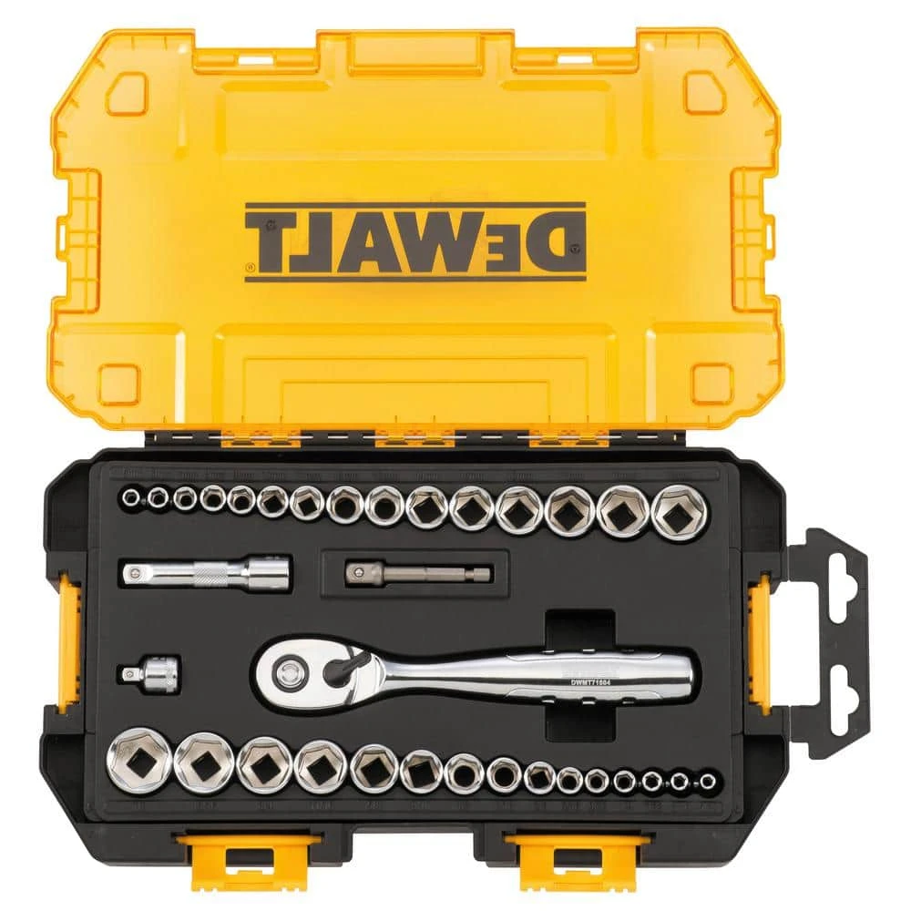 DEWALT 1/4 in. and 3/8 in. Drive Socket Set (34-Piece) and 1/4 in. and 3/8 in. Drive Tool Accessory Set (15-Piece) 2 DEWALT 1/4 in. and 3/8 in. Drive Socket Set (34-Piece) and 1/4 in. and 3/8 in. Drive Tool Accessory Set (15-Piece) - Image 2
