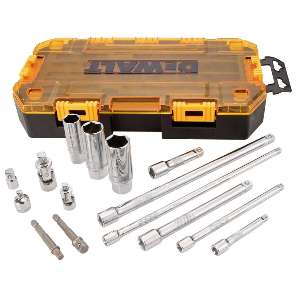 DEWALT 1/4 in. and 3/8 in. Drive Socket Set (34-Piece) and 1/4 in. and 3/8 in. Drive Tool Accessory Set (15-Piece) 6 DEWALT 1/4 in. and 3/8 in. Drive Socket Set (34-Piece) and 1/4 in. and 3/8 in. Drive Tool Accessory Set (15-Piece) - Image 6
