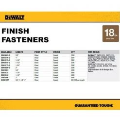 DEWALT 2 in. x 18-Gauge Metal Brad Nails (2500 per Pack) 6 DEWALT 2 in. x 18-Gauge Metal Brad Nails (2500 per Pack) -Hand Tools Sales Store dewalt staples dbn18200 2 40 1000