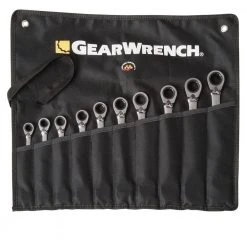 GEARWRENCH Metric 72-Tooth Reversible Combination Ratcheting Wrench Tool Set with Roll (10-Piece) -Hand Tools Sales Store gearwrench ratcheting wrenches 9601rn a0 1000