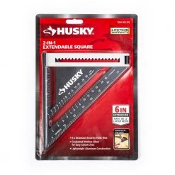 Husky 2-in-1 Extendable Square -Hand Tools Sales Store husky carpenter squares hssp6n 1f 1000