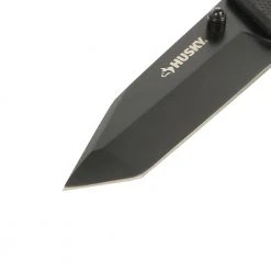 Husky 3 in. Sharpener and Nylon Handle Sporting 3 in. Steel Clip Point Straight Edge Folding Knife Tactical Knife -Hand Tools Sales Store husky folding knives 90650 1f 1000