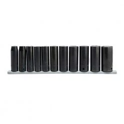 Husky 1/2 in. Drive Deep Metric Impact Socket Set (11-Piece)