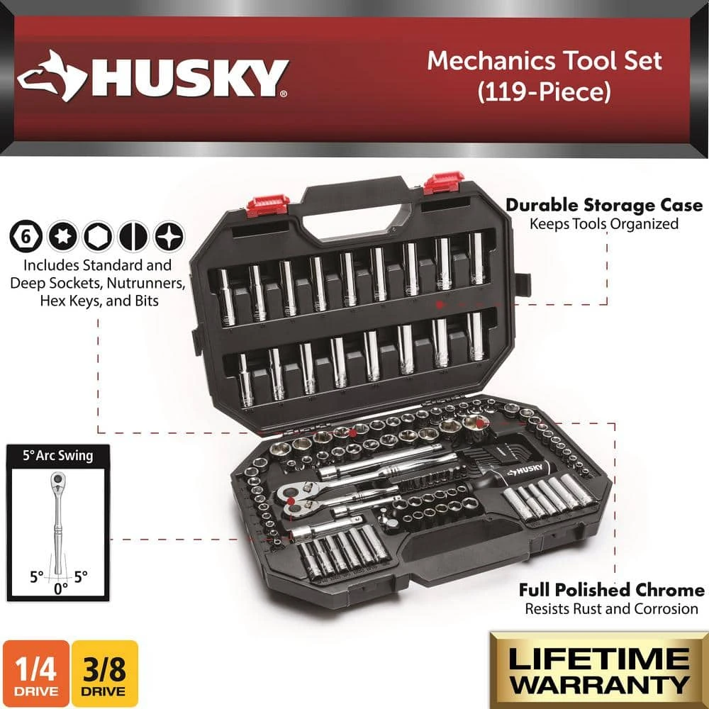 Husky Mechanics Tool Set (119-Piece) 3 Husky Mechanics Tool Set (119-Piece) - Image 3