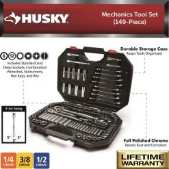 Husky Mechanics Tool Set (149-Piece) -Hand Tools Sales Store husky mechanics tool sets h149mts 40 1000