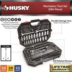 Husky Mechanics Tool Set (194-Piece) 17 Husky Mechanics Tool Set (194-Piece) -Hand Tools Sales Store husky mechanics tool sets h194mts 40 1000