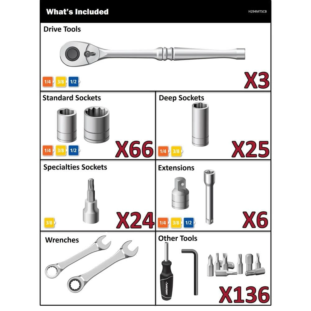 Husky Mechanics Tool Set (294-Piece) 2 Husky Mechanics Tool Set (294-Piece) - Image 2