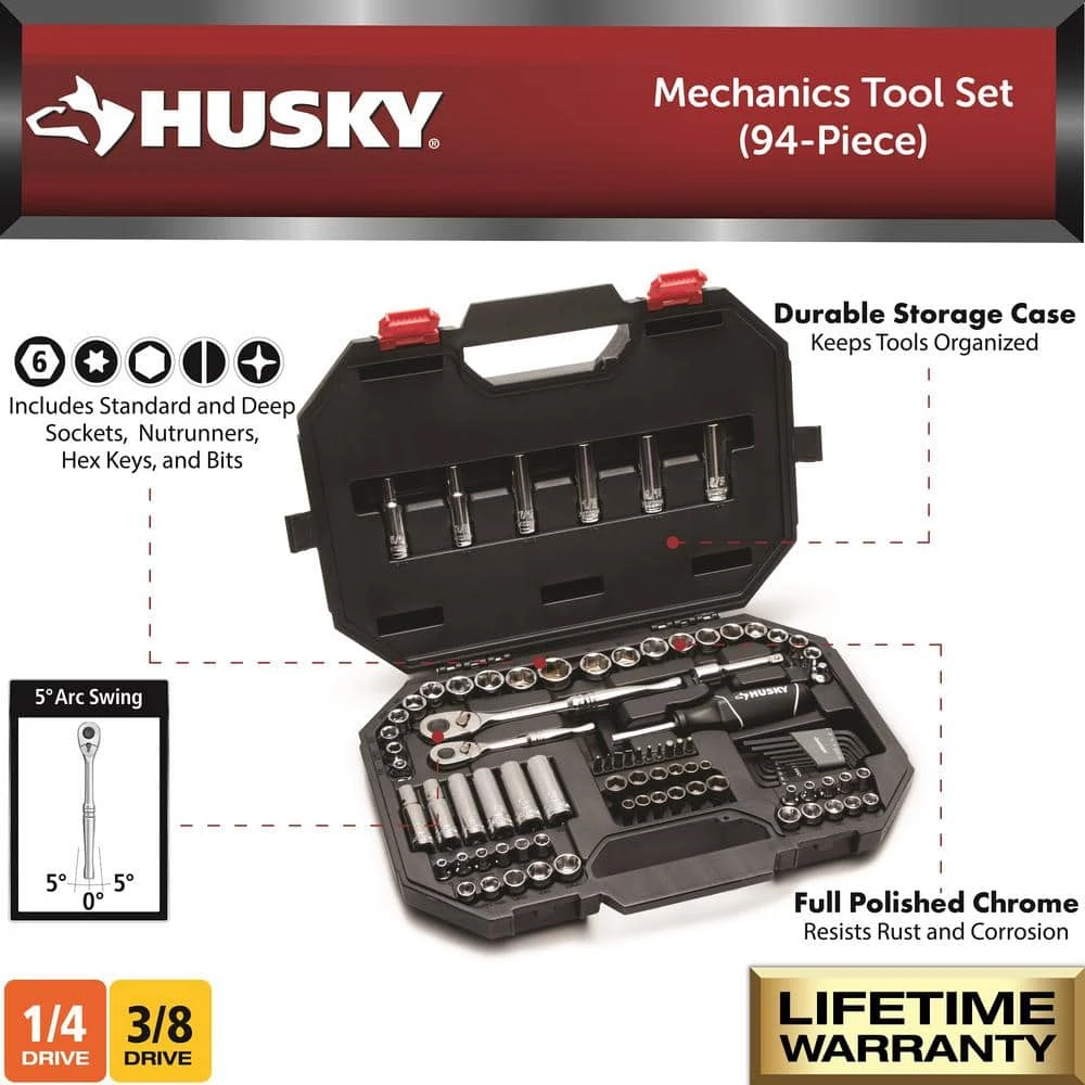 Husky Mechanics Tool Set (94-Piece) 3 Husky Mechanics Tool Set (94-Piece) - Image 3