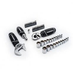 Husky 1/4 in. and 3/8 in. Stubby Ratchet and Socket Set (46-Piece) 11 Husky 1/4 in. and 3/8 in. Stubby Ratchet and Socket Set (46-Piece) -Hand Tools Sales Store husky ratchet socket sets h46pcsts 4f 1000