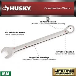 Husky SAE/MM Combination Wrench Set (24-Piece) -Hand Tools Sales Store husky wrench sets hcw24pcsm 05 40 1000