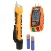 Klein Tools Dual Range Non-Contact Voltage Tester with Flashlight and GFCI Receptacle Tester with LCD Tool Set
