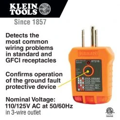 Klein Tools 11-in-1 Multi-Bit Screwdriver and Nut Driver and GFCI Receptacle Tester Tool Set -Hand Tools Sales Store klein tools electricians tool sets m2o41406kit 40 1000