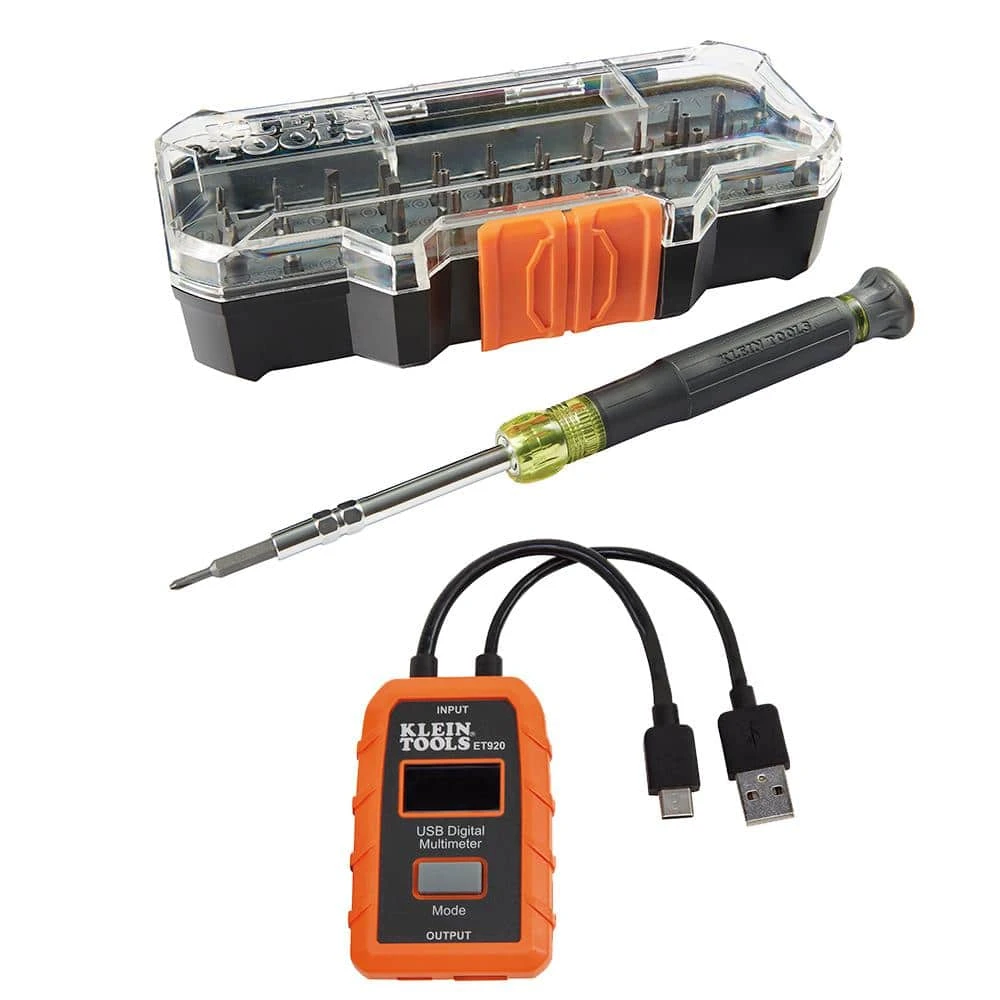 Klein Tools All-in-1 Precision Screwdriver and USB Digital Meter Tool Set 1 Klein Tools All-in-1 Precision Screwdriver and USB Digital Meter Tool Set