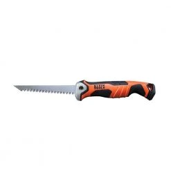 Klein Tools Multi-Groove Fiberglass 100 ft. Fish Tape with Spiral Steel Leader and Folding Jab Saw Tool Set -Hand Tools Sales Store klein tools electricians tool sets m2o41708kit fa 1000