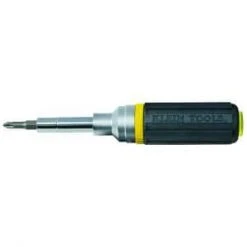 Klein Tools Ratcheting Multi-Bit Screwdriver/Nut Driver- Cushion Grip Handle