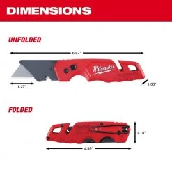 Milwaukee FASTBACK Folding Utility Knife with Blade Storage and General Purpose Blade 15 Milwaukee FASTBACK Folding Utility Knife with Blade Storage and General Purpose Blade -Hand Tools Sales Store milwaukee folding knives 48 22 1502 a0 1000