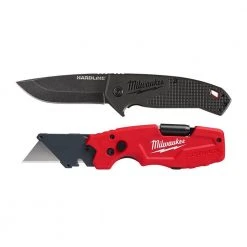 Milwaukee 3 in. Hardline D2 Steel Smooth Blade Pocket Folding Knife and FASTBACK 6-In-1 Folding Utility Knife