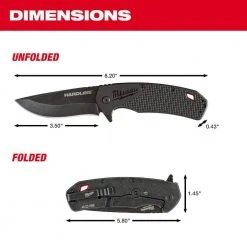 Milwaukee 3.5 in. Hardline D2 Steel Smooth Blade Pocket Folding Knife -Hand Tools Sales Store milwaukee folding knives 48 22 1999 40 1000