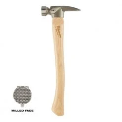 Milwaukee 19 oz. Wood Milled Face Hickory Framing Hammer -Hand Tools Sales Store milwaukee framing hammers 48 22 9419 fa 1000
