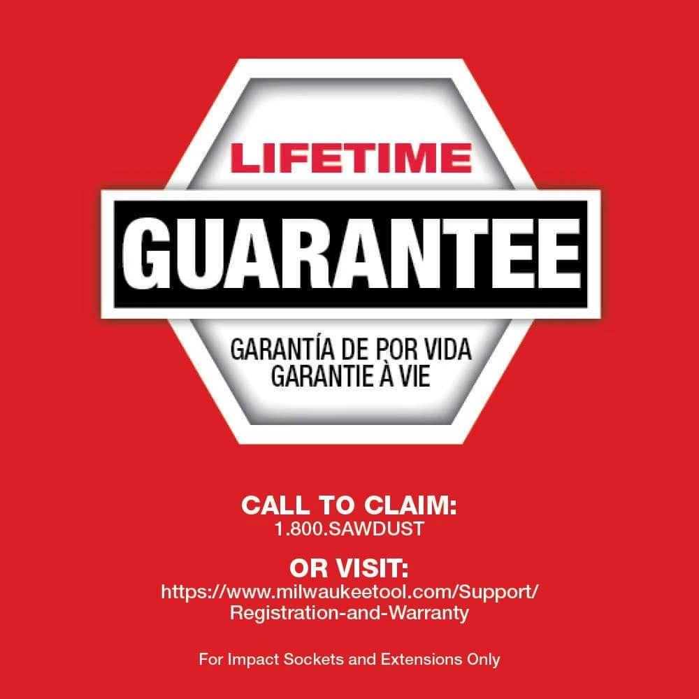 Milwaukee SHOCKWAVE 1/2 in. Drive SAE Deep Well 6 Point Impact Socket Set (18-Piece) 5 Milwaukee SHOCKWAVE 1/2 in. Drive SAE Deep Well 6 Point Impact Socket Set (18-Piece) - Image 5