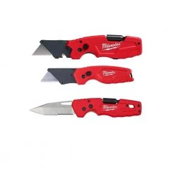 Milwaukee FASTBACK 6-In-1 Folding Utility Knives and FASTBACK Compact Folding Utility Knife Set with FASTBACK Folding Knife