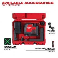 Milwaukee Green 100 ft. Cross Line and Plumb Points Rechargeable Laser Level with REDLITHIUM Lithium-Ion USB Battery and Charger -Hand Tools Sales Store milwaukee laser level 3522 21 4f 1000