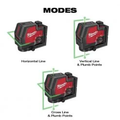 Milwaukee Green 100 ft. Cross Line and Plumb Points Rechargeable Laser Level with REDLITHIUM Lithium-Ion USB Battery and Charger -Hand Tools Sales Store milwaukee laser level 3522 21 c3 1000