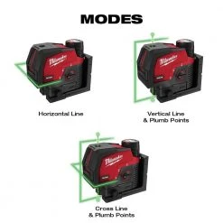 Milwaukee M12 12-Volt Lithium-Ion Cordless Green 125 ft. Cross Line and Plumb Points Laser Level (Tool-Only) -Hand Tools Sales Store milwaukee laser level 3622 20 4f 1000