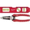 Milwaukee 7 in. Billet Torpedo Level with 6-in-1 Wire Stripper Pliers