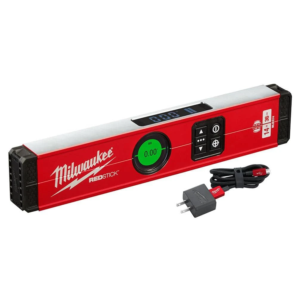 Milwaukee 14 in. REDSTICK Digital Box Level with Pin-Point Measurement Technology and 7 in. Rafter Square 3 Milwaukee 14 in. REDSTICK Digital Box Level with Pin-Point Measurement Technology and 7 in. Rafter Square - Image 3