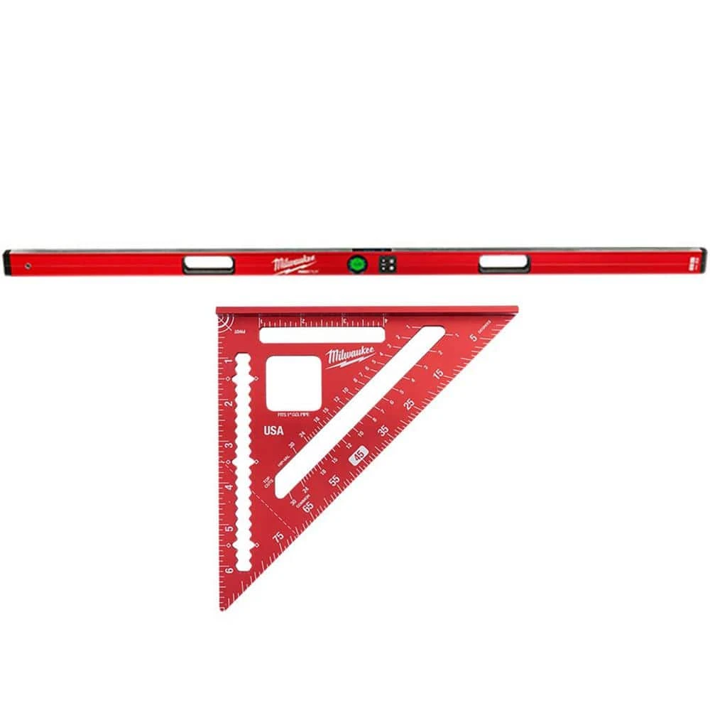 Milwaukee 72 in. REDSTICK Digital Box Level with Pin-Point Measurement Technology and 7 in. Rafter Square 1 Milwaukee 72 in. REDSTICK Digital Box Level with Pin-Point Measurement Technology and 7 in. Rafter Square