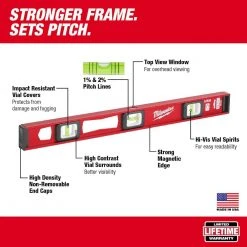 Milwaukee 48 in. Magnetic I-Beam Level with 7 in. Billet Torpedo Level -Hand Tools Sales Store milwaukee levels mlibm48 48 22 5107 c3 1000