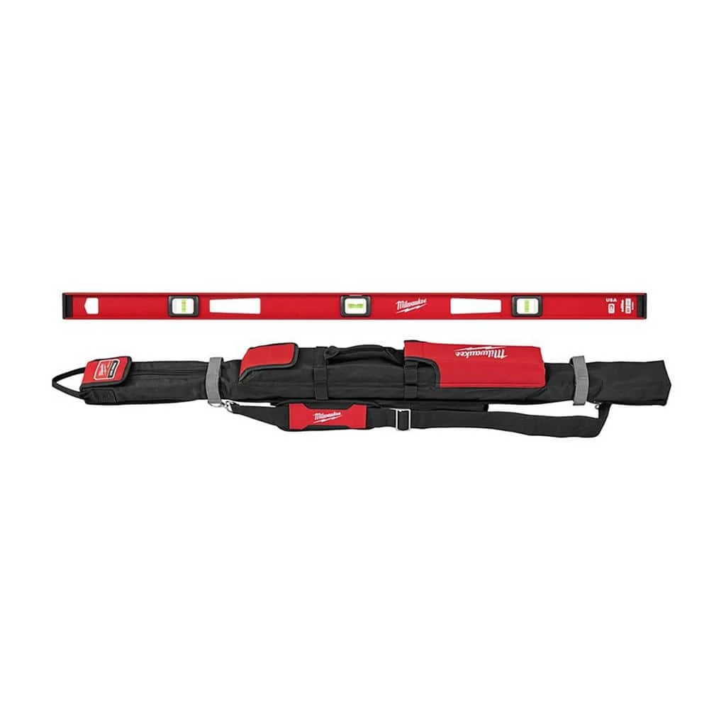 Milwaukee 48 in. Magnetic I-Beam Level with 48 in. Soft Side Level Tool Bag (2-Piece) 1 Milwaukee 48 in. Magnetic I-Beam Level with 48 in. Soft Side Level Tool Bag (2-Piece)