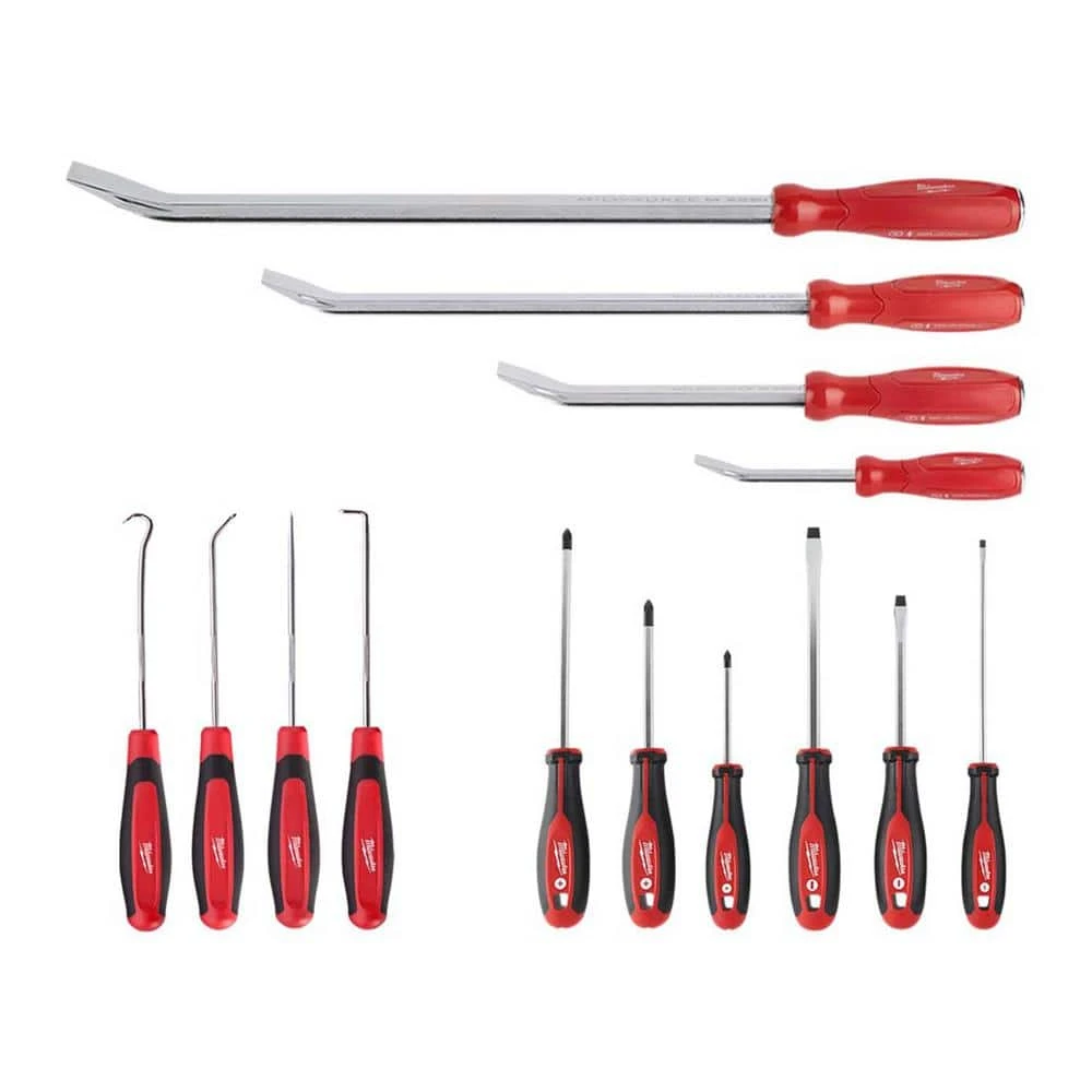 Milwaukee Pry Bar and Hook and Pick Mechanic Tool Set (14-Piece ) 1 Milwaukee Pry Bar and Hook and Pick Mechanic Tool Set (14-Piece )