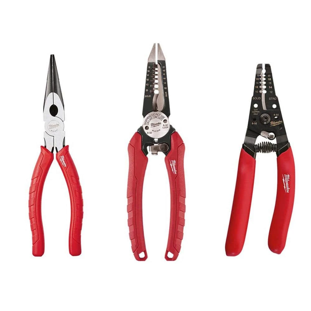 Milwaukee Electrician's Pliers and Wire Stripping Set (3-Piece) 1 Milwaukee Electrician's Pliers and Wire Stripping Set (3-Piece)