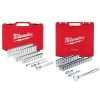 Milwaukee 1/4 in. Drive and 1/2 in. Drive SAE/Metric Ratchet and Socket Mechanics Tool Set (97-Piece)