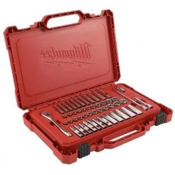 Milwaukee 1/4 in. Drive SAE/Metric Ratchet and Socket Mechanics Tool Set with 1/4 in. Drive 3 in. Stubby Ratchet (51-Piece) 20 Milwaukee 1/4 in. Drive SAE/Metric Ratchet and Socket Mechanics Tool Set with 1/4 in. Drive 3 in. Stubby Ratchet (51-Piece) -Hand Tools Sales Store milwaukee ratchet socket sets 48 22 9004 48 22 9036 66 1000