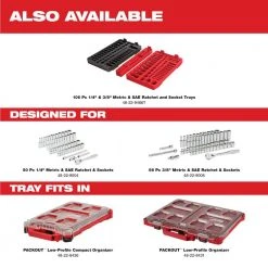 Milwaukee 3/8 in. Drive SAE/Metric Ratchet and Socket Mechanics Tool Set (56-Piece) -Hand Tools Sales Store milwaukee ratchet socket sets 48 22 9008 44 1000